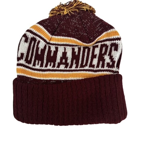 New Era Commanders On Field Knit Fully Lined Beanie w/ Pom NFL Football Athleisu - Picture 3 of 6